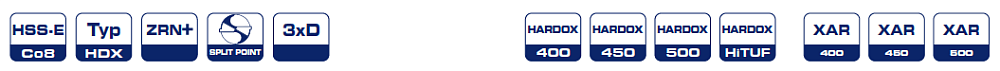 Сверла ∅ 1,0-13,0 HSSE  ZRN+ для HARDOX 1508 Bohrcraft