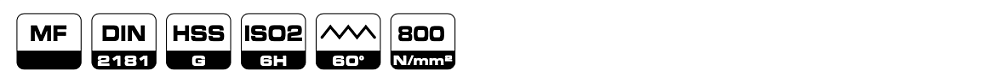 Метчики MF3-MF63 HSS к-т 2 шт серия 4101 Bohrcraft