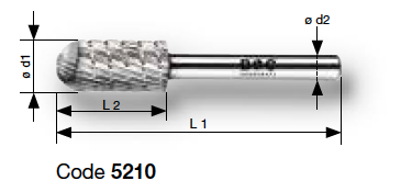 Борфрезы HSS сфероцилиндрические  Bohrcraft