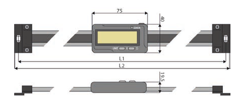 Цифровые линейки 150 - 1000 IP 67 горизонтальные Vogel