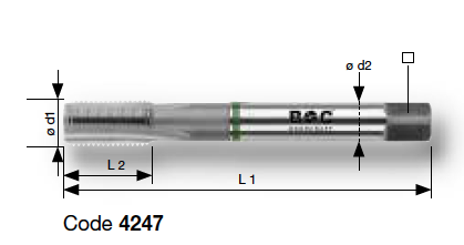 Метчики G 1/8' - 1' трубные HSSE Bohrcraft