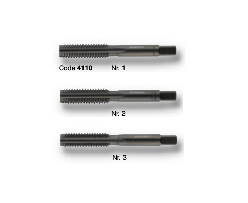 Метчики  М3-М20 HSSE к-т 3 шт и №1, 2,3 серия 4110 Bohrcraft