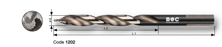 Сверла ∅ 1,0-13,0 с многоступенчатой реж частью 1202 Bohrcraft