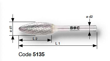 Борфрезы тв. спл. пламевидные Bohrcraft