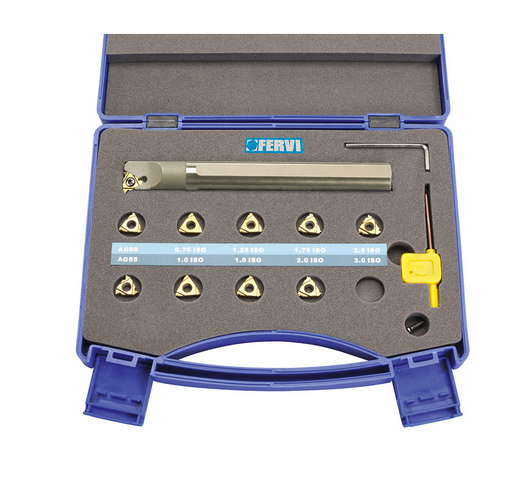 Набор для нарезания внутренних резьб державками со сменными пластинками Fervi