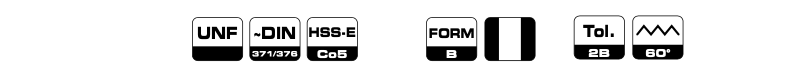 Метчики UNF 1/4' - 1'  HSSE для сквозных отверстий Bohrcraft
