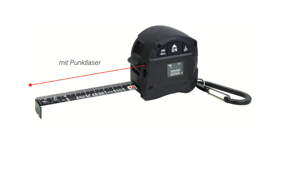 Рулетка 5 м с лазерным измерителем расстояния Vogel