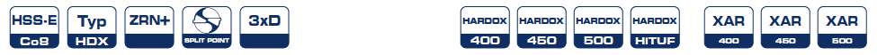 Наборы сверел  ∅ 1,0-13,0  HSSE ZRN+ для HARDOX 1508 Bohrcraft