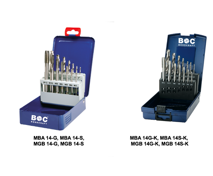 Набор М3 - М12 машинных метчиков и сверел Bohrcraft