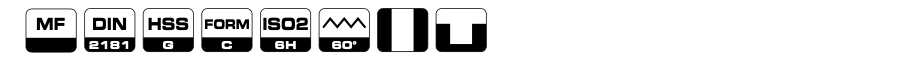 Метчики МF4 -МF32 короткие HSS серия 4131 Bohrcraft