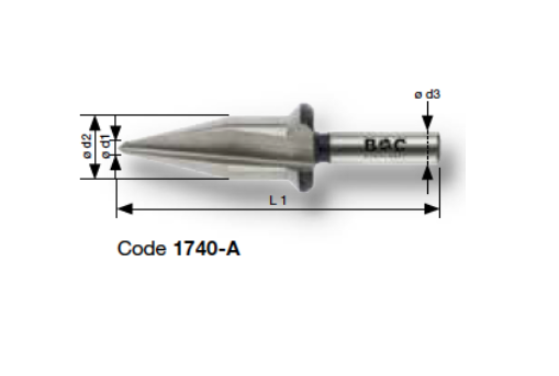 Сверла ∅ 2,5 -11,8 конусные с ограничителем 1740-41 A  Bohrcraft