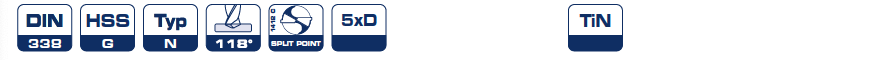 Сверла ∅ 1,0-13,0  HSS  TIN 1123 ПРОФИ Bohrcraft